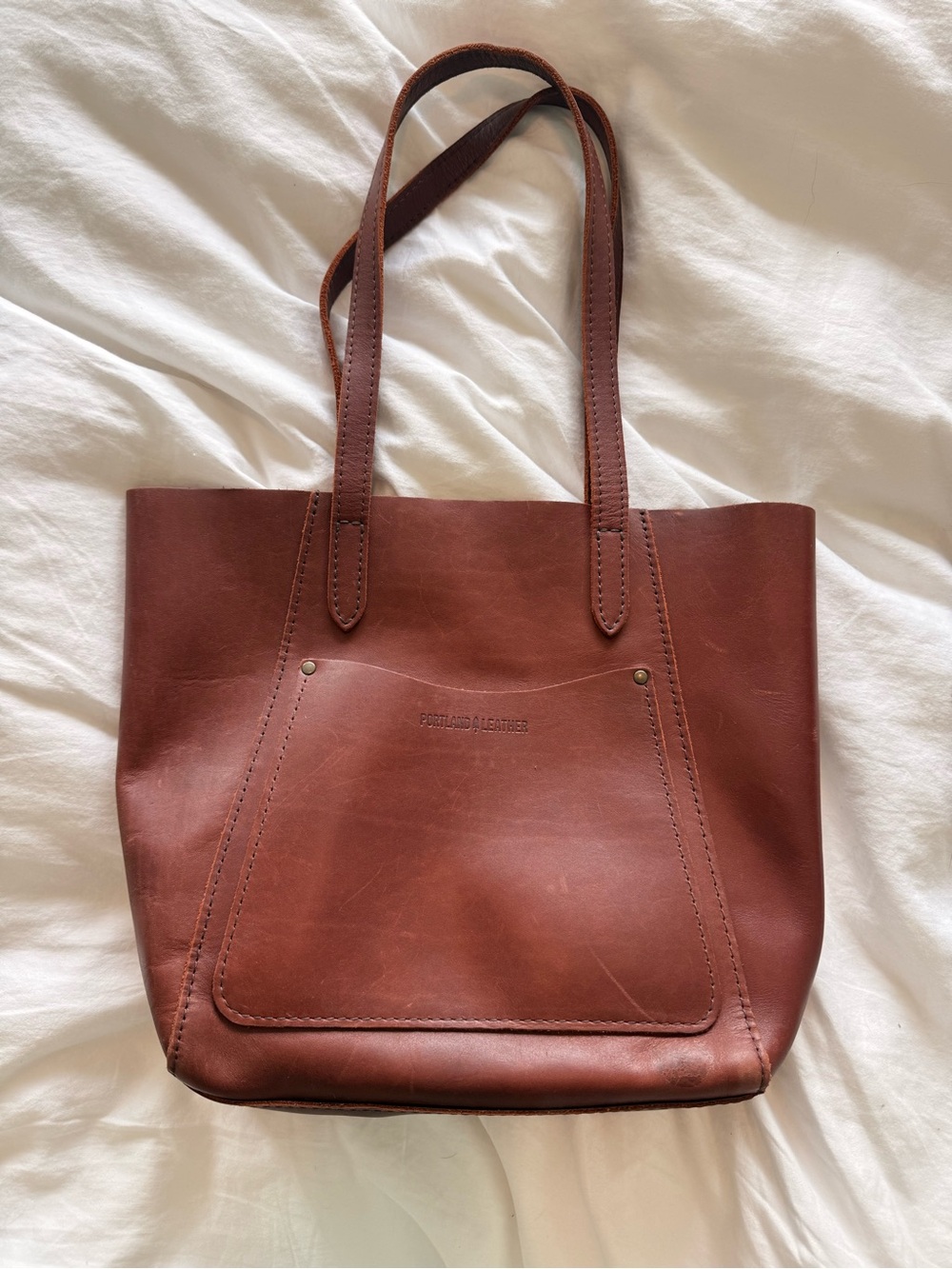 Portland leather brown leather tote
